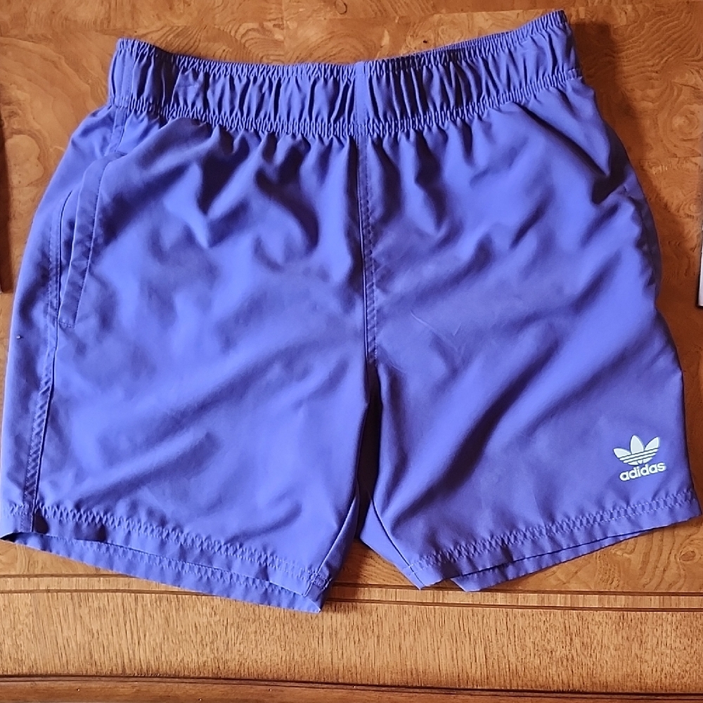 adidas Purple Athletic Shorts with Quick-Drying Fabric